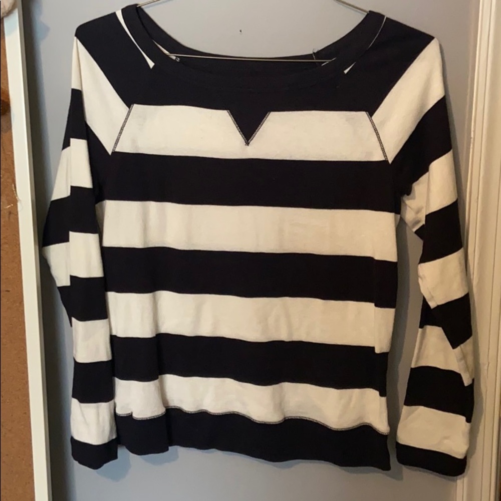 The limited black and white striped blouse
